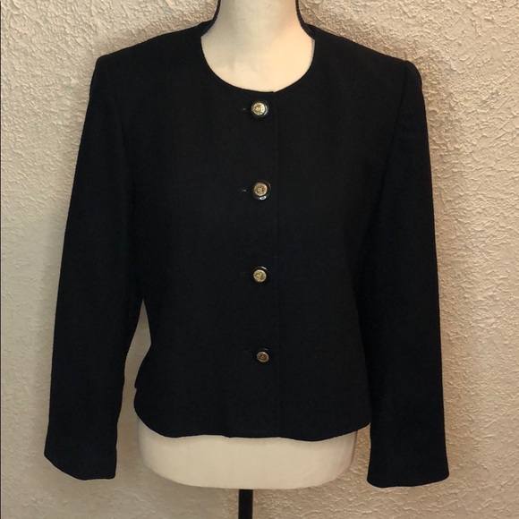 Vintage Pendleton Black Wool Jacket Women's 10P - Picture 2 of 9